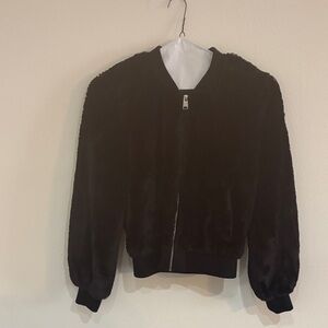 Love Tree Black Faux Fur Jacket